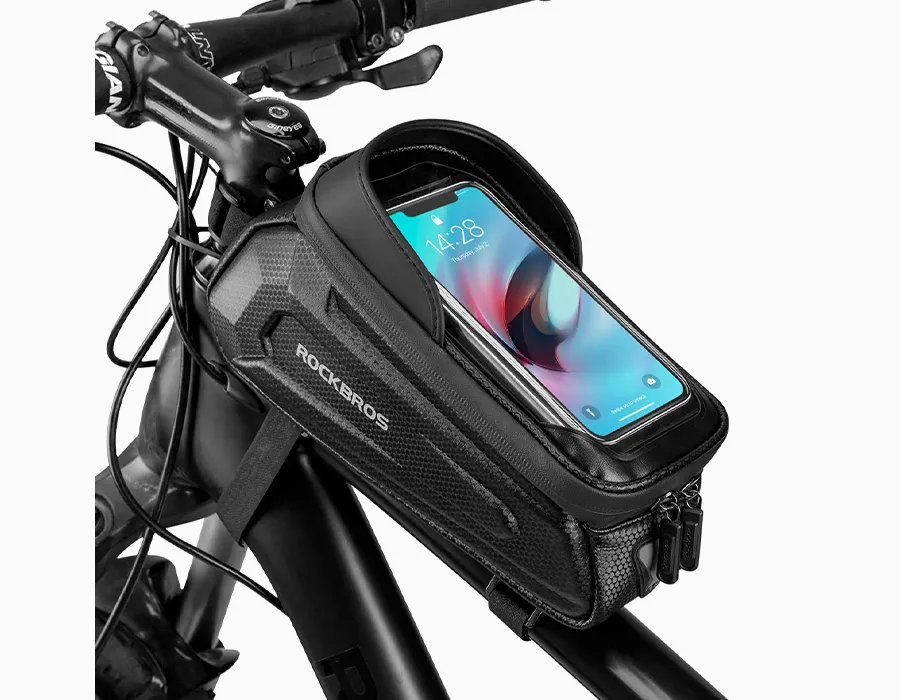 Bike Top Tube Waterproof Bag with Phone Holder (B68)