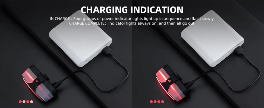 ROCKBROS Rear Bike Light USB Rechargeable with Brake Sensing 5 Modes 7 1