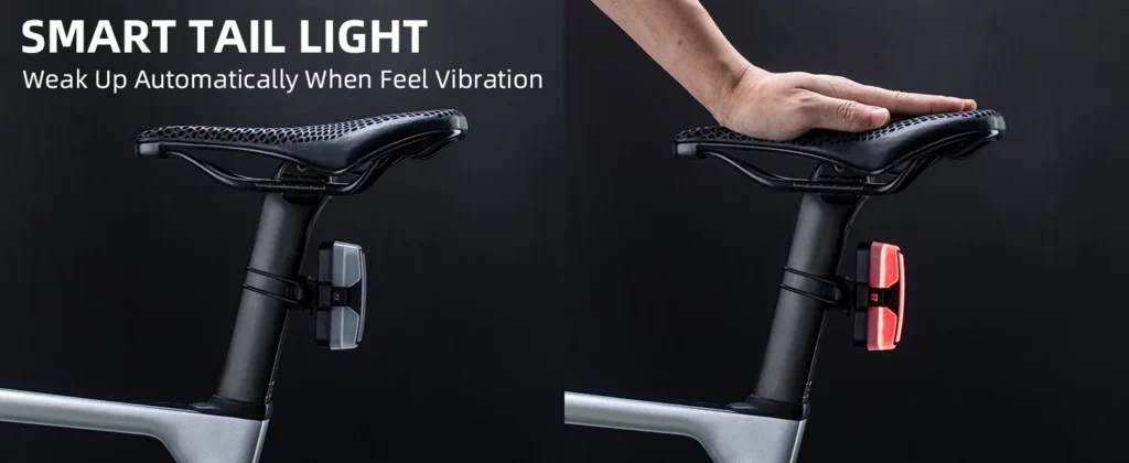 ROCKBROS Rear Bike Light USB Rechargeable with Brake Sensing 5 Modes 8 1